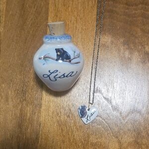 Ceramic Bear Pendant Necklace